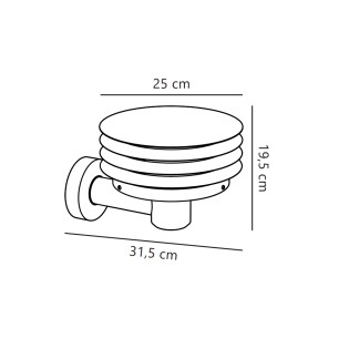 Cirella outdoor wall sconce.