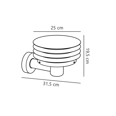 Cirella outdoor wall sconce.