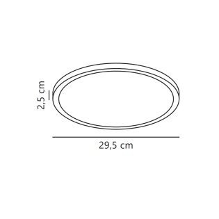 Oja 29 Round Outdoor LED Ceiling Light (14W)