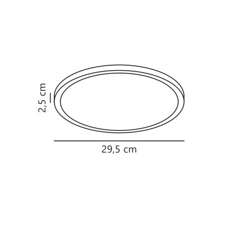 Oja 29 Round Outdoor LED Ceiling Light (14W)