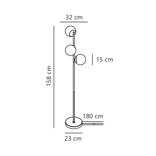 Lilly floor lamp (3 lights)