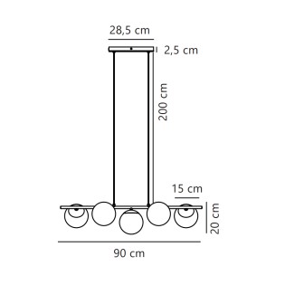 Lilly ceiling lamp (5 lights)