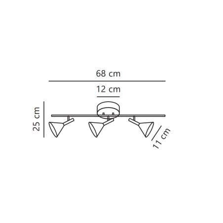 Kelvis ceiling light (3 lights)