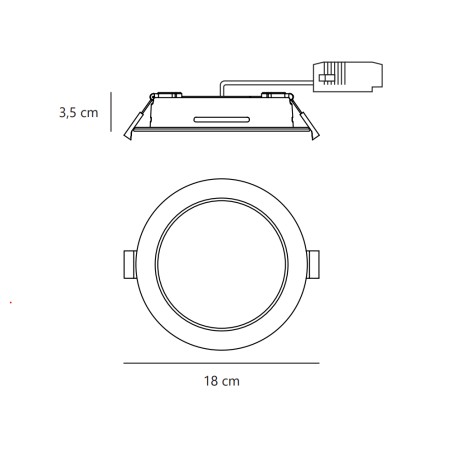 Manacor 18 (12W) LED Downlight for bathrooms