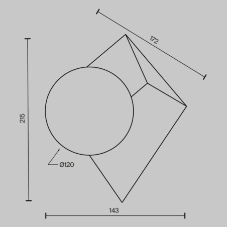 Wall lamp Cubeo Platinum