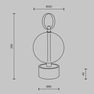 Lámpara recargable LED Double Moon Negro (3W)