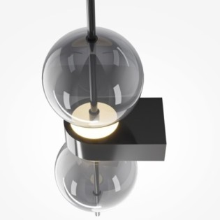 Aplique de pared LED Double Moon Negro (8W)