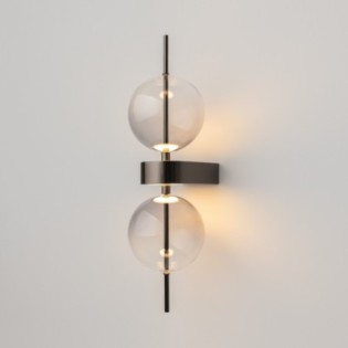 Aplique de pared LED Double Moon Negro (8W)