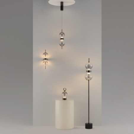 Aplique de pared LED Double Moon Negro (8W)