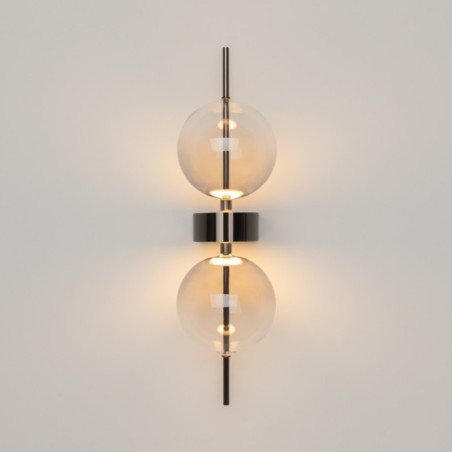 Aplique de pared LED Double Moon Negro (8W)