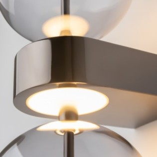 Aplique de pared LED Double Moon Negro (8W)