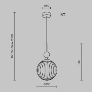Hanging lamp TAVO