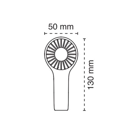Bris White Handheld Fan, 3 Speeds