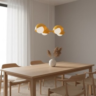 Lámpara colgante Nordessa naranja (4 luces)