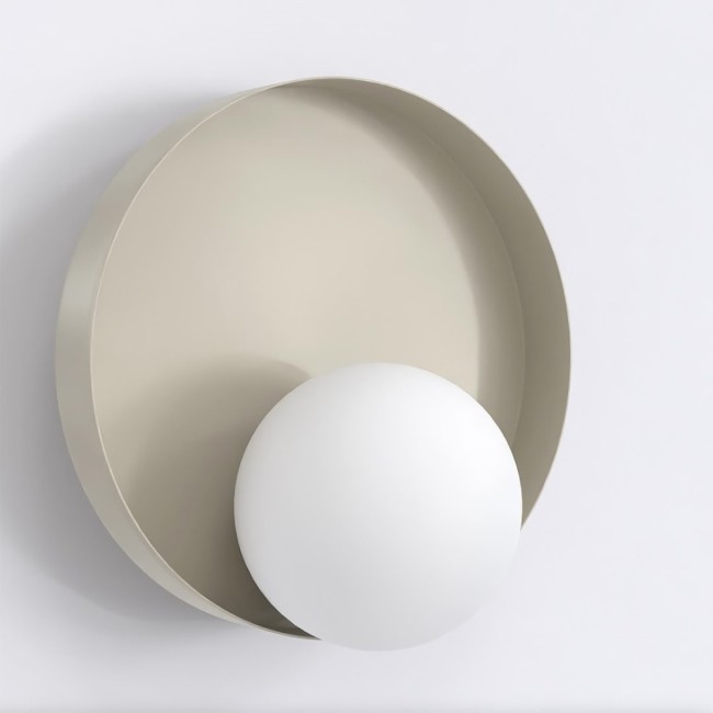 Halvia white wall sconce