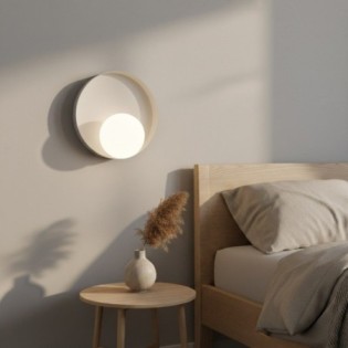 Halvia white wall sconce