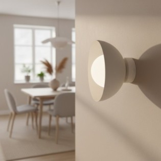 Lumora black wall sconce.