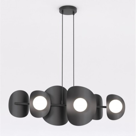 Lithora black pendant lamp (4 lights)