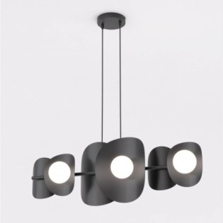 Lithora black pendant lamp (4 lights)