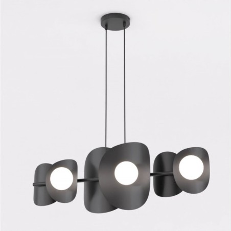 Lithora black pendant lamp (4 lights)