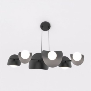 Lithora black pendant lamp (4 lights)