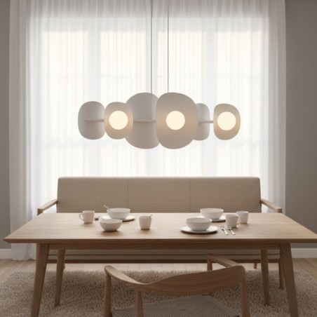 Lithora white pendant lamp (4 lights)