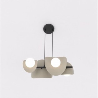 Lithora white pendant lamp (6 lights)