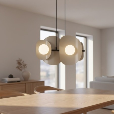 Lithora white pendant lamp (6 lights)