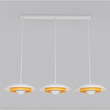 Arka white + orange hanging lamp