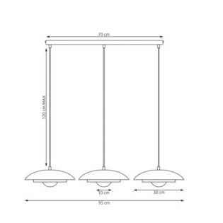 Arka white + orange hanging lamp