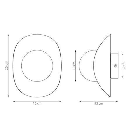 Onivia XL gray wall sconce.