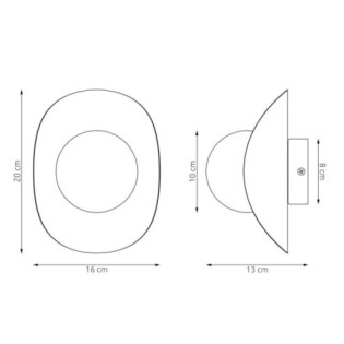 Aplique de pared Onivia M moka