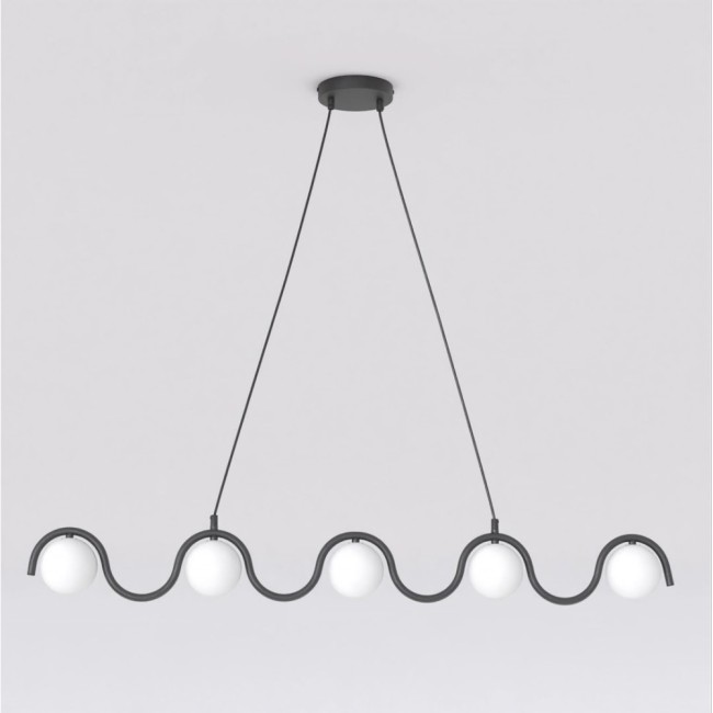 Lámpara colgante Ondessa negro (5 luces)