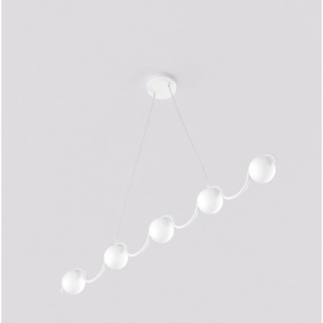 Lámpara colgante Ondessa blanco (5 luces)