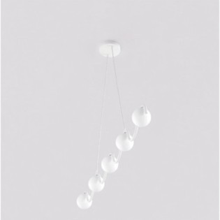 Lámpara colgante Ondessa blanco (5 luces)
