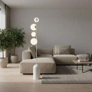 Ondessa white pendant lamp (5 lights)