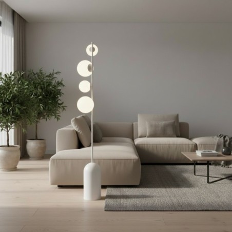 Ondessa white pendant lamp (5 lights)