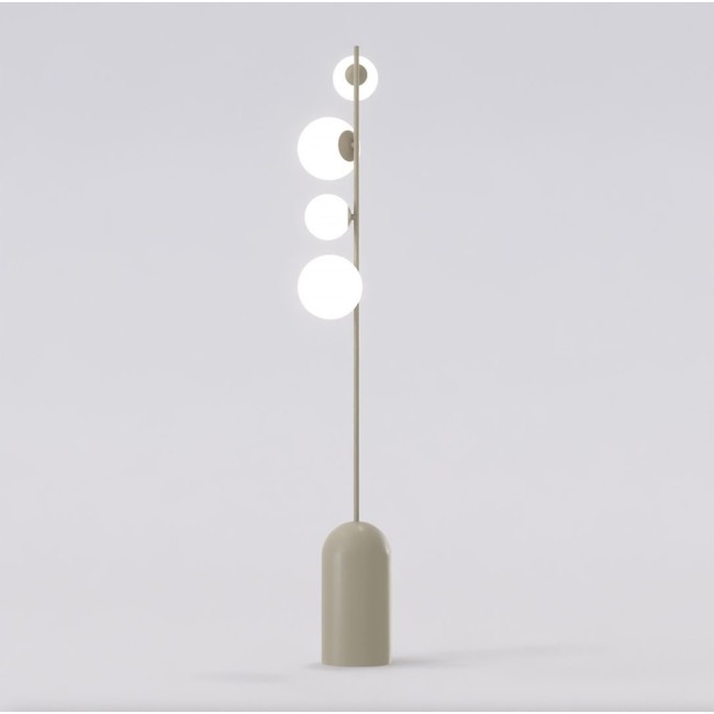 Tandem white floor lamp (4 lights)