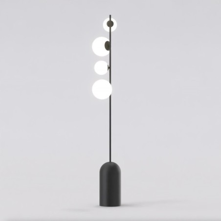 Tandem orange floor lamp (4 lights)