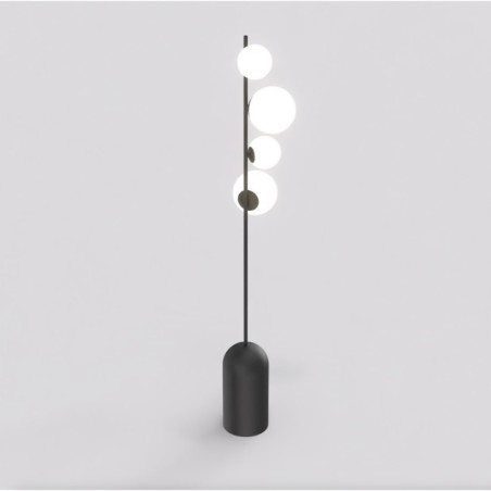 Tandem orange floor lamp (4 lights)