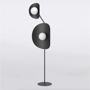 Tandem black floor lamp (4 lights)