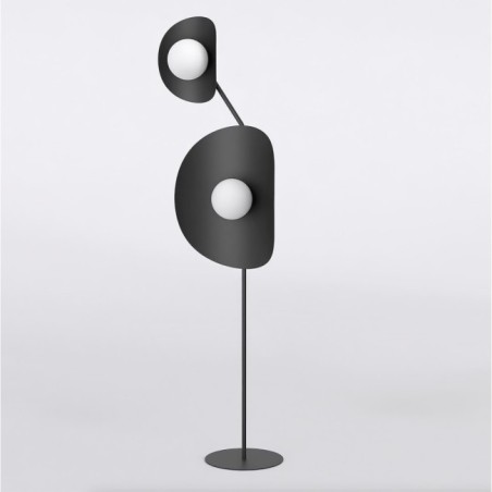 Tandem black floor lamp (4 lights)