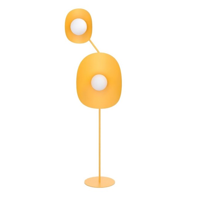 Lámpara de pie Lysia naranja (2 luces)