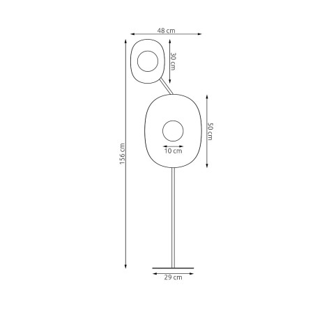 Lysia white floor lamp (2 lights)