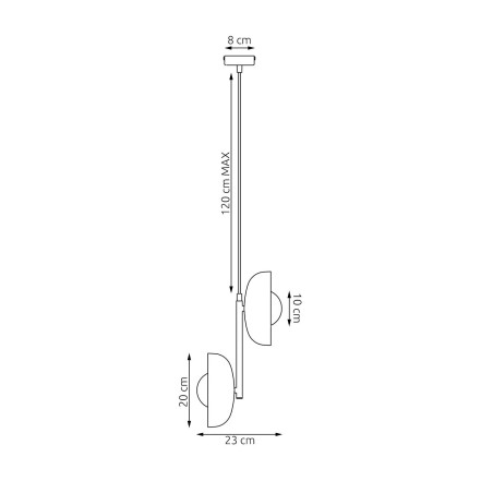 Lysia orange floor lamp (2 lights)