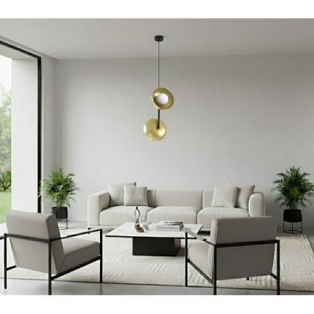 Elara black pendant lamp (2 lights)