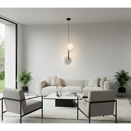 Elara pendant lamp gold+black (2 lights)