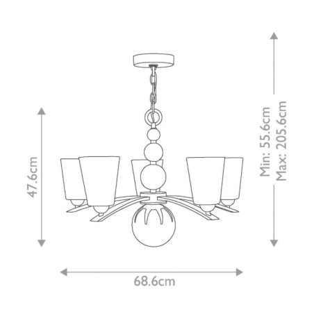 Zelda chandelier (5 lights)