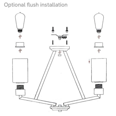 Deryn chandelier (3 lights)