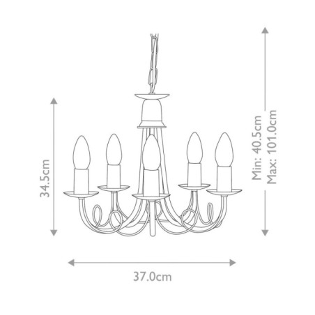 Minster Chandelier (5 lights)